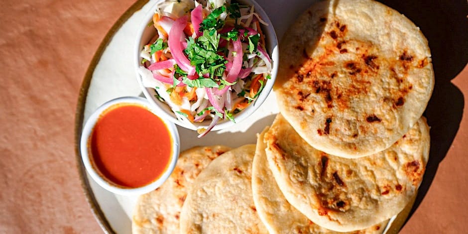 a close up of a plate of food