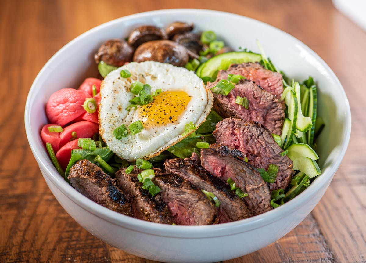 a bowl of food on a plate