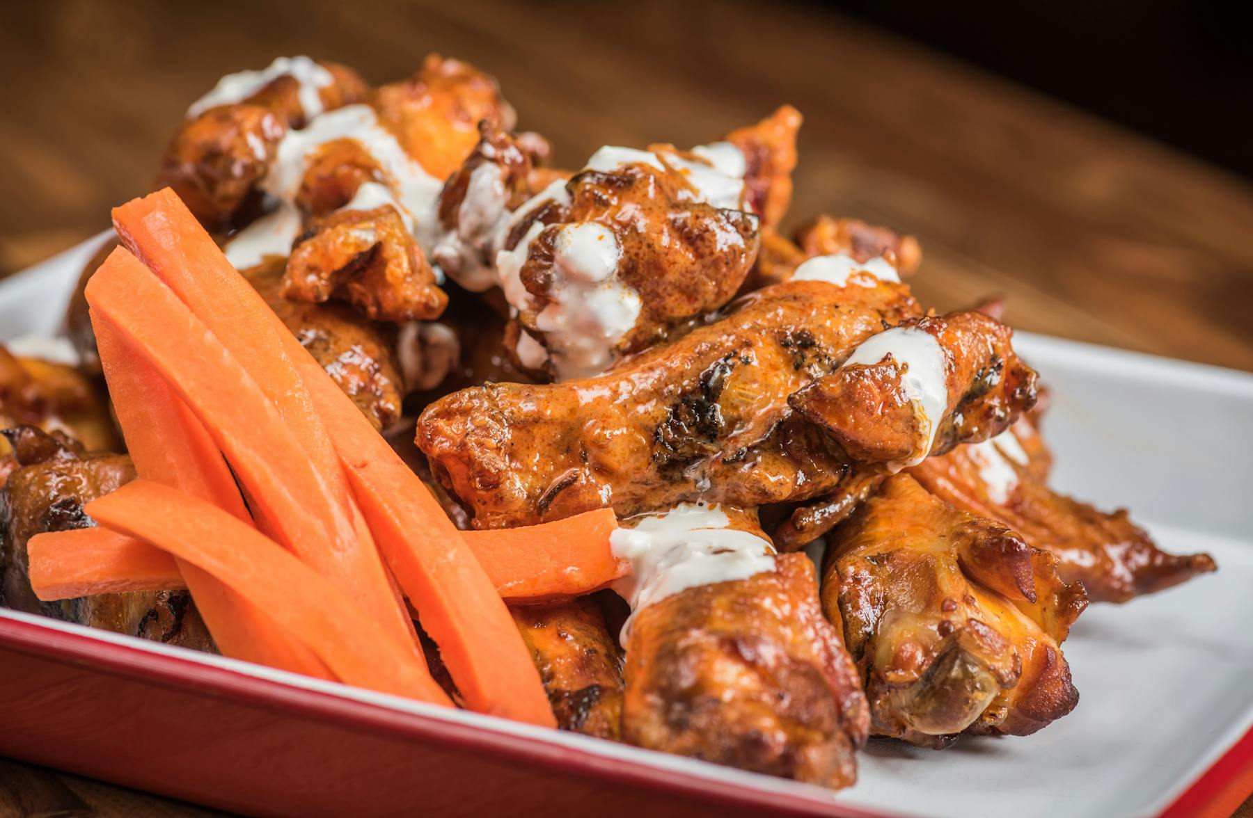 a tray of food on a plate