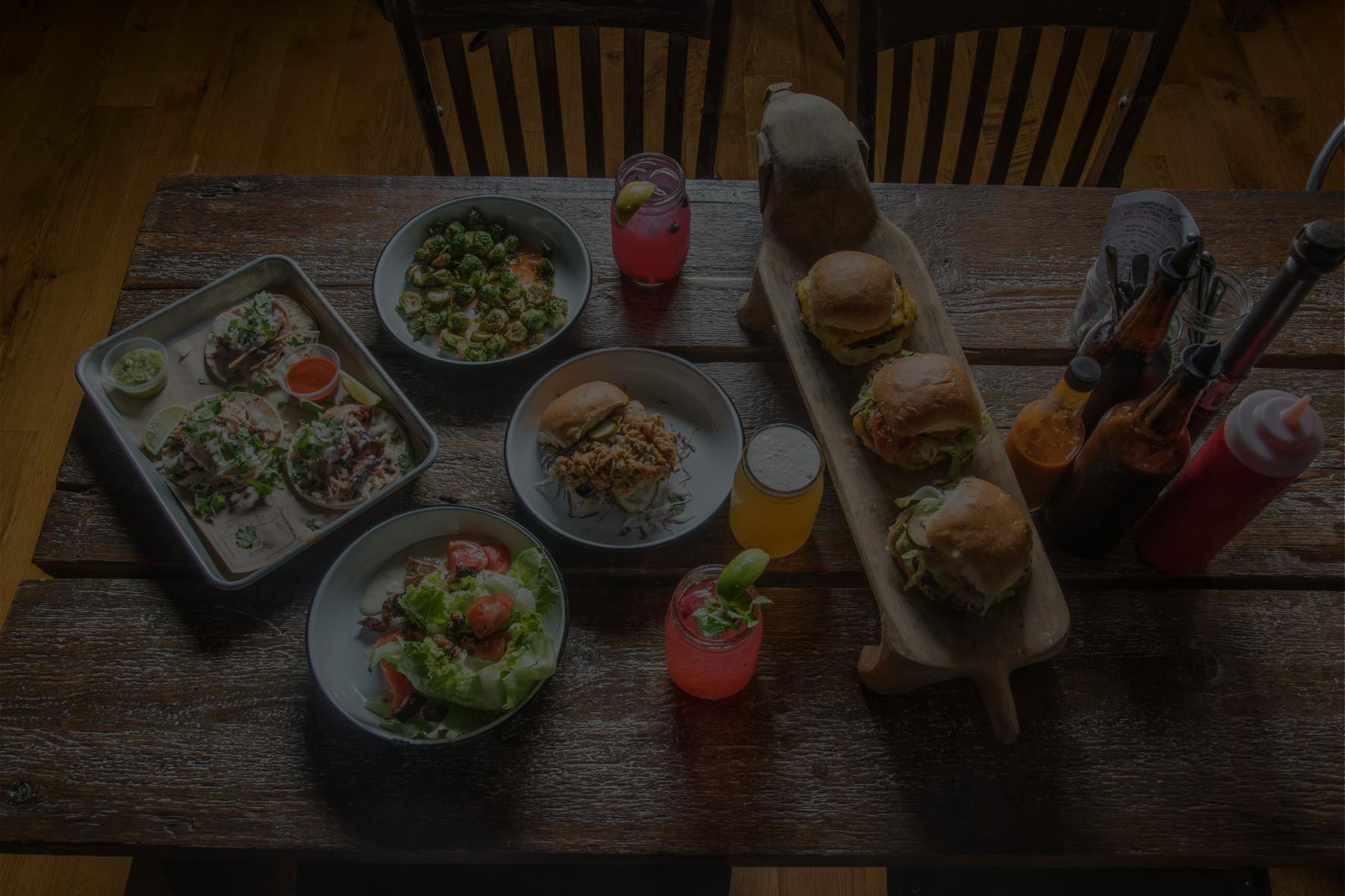 food on a table