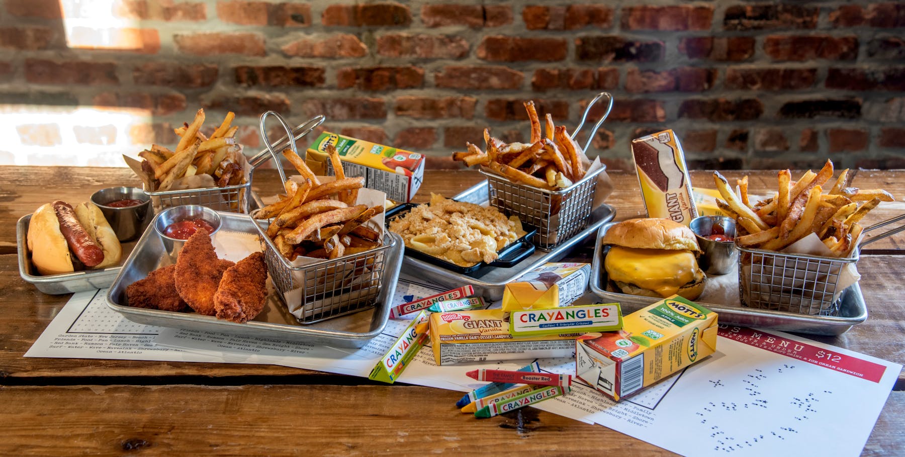 a tray of food on a table