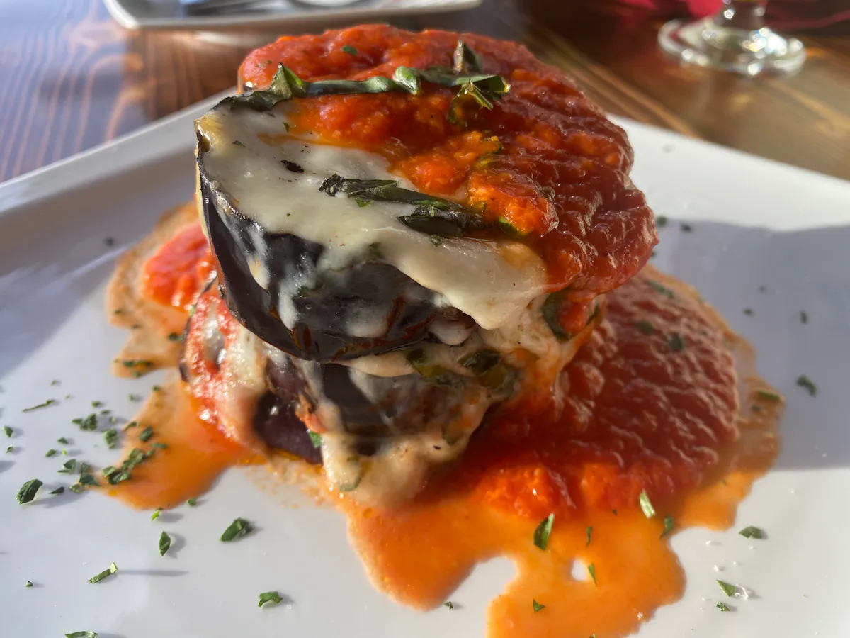 a close up of food on a plate