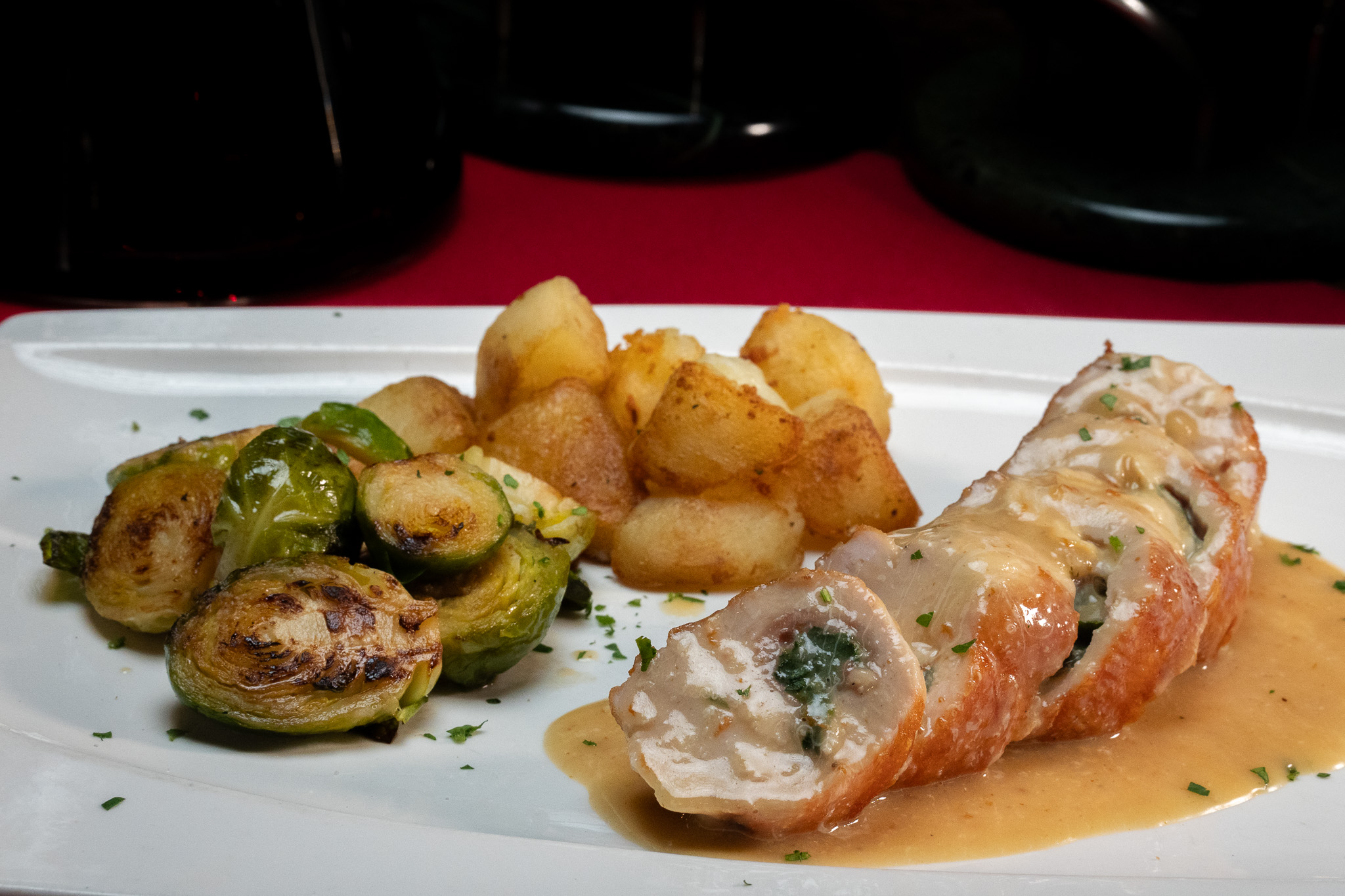a plate of food on a table