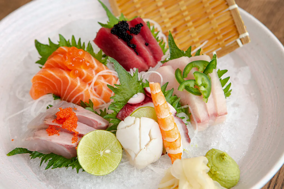 a plate of food on a table