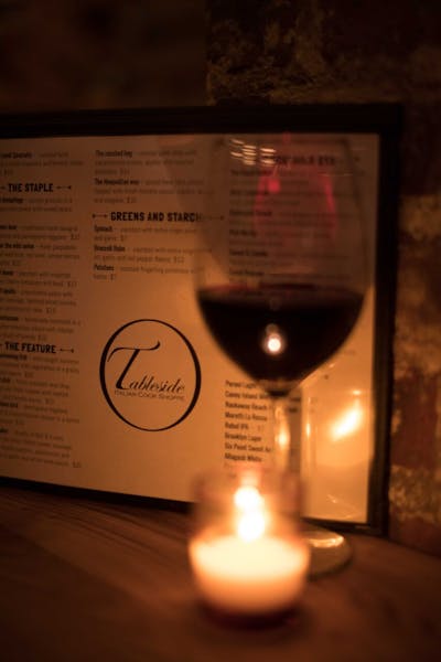 a glass of wine