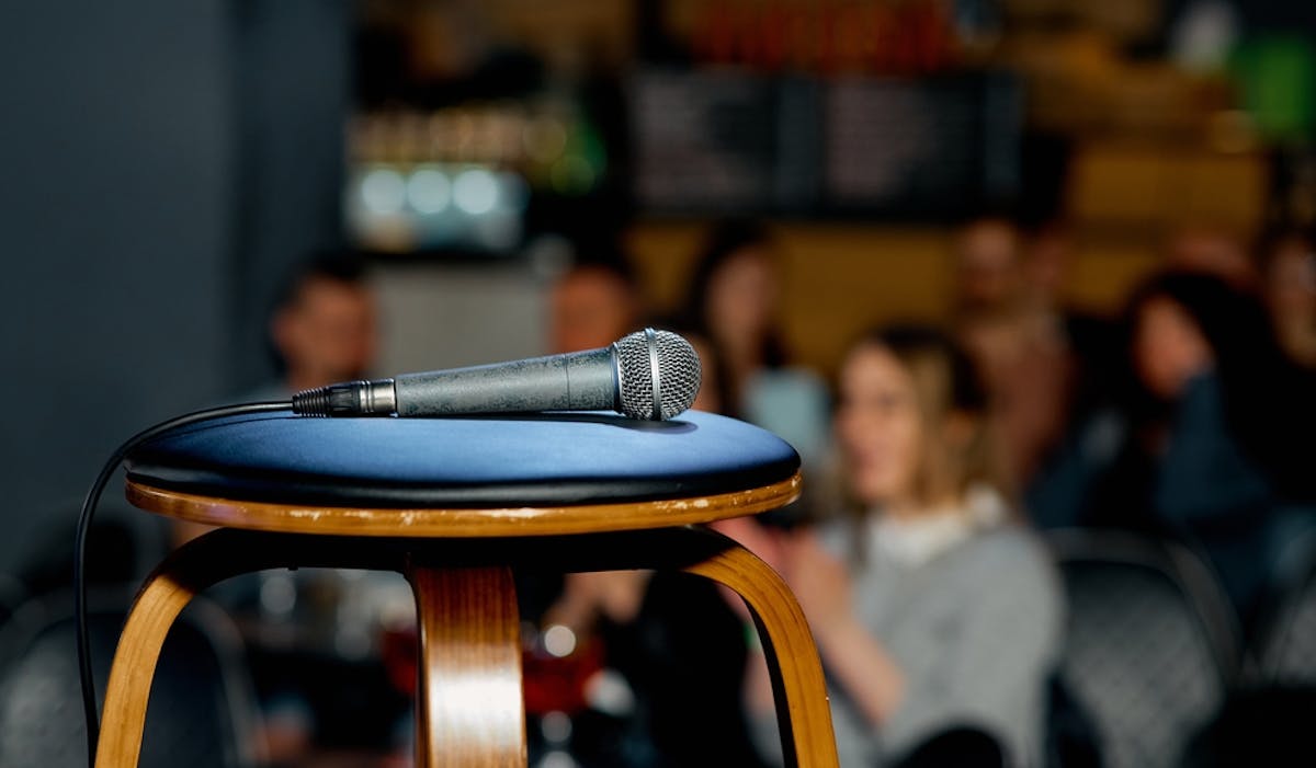 a chair sitting in front of a table