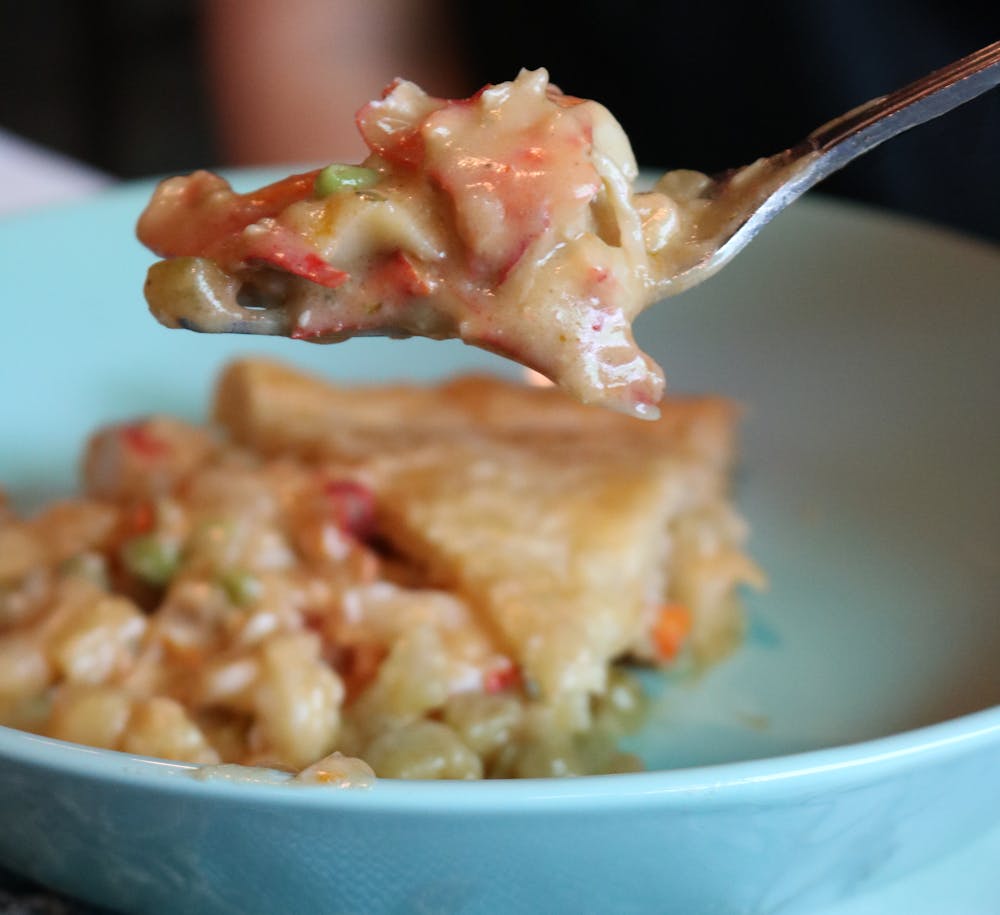 a close up of a bowl of food