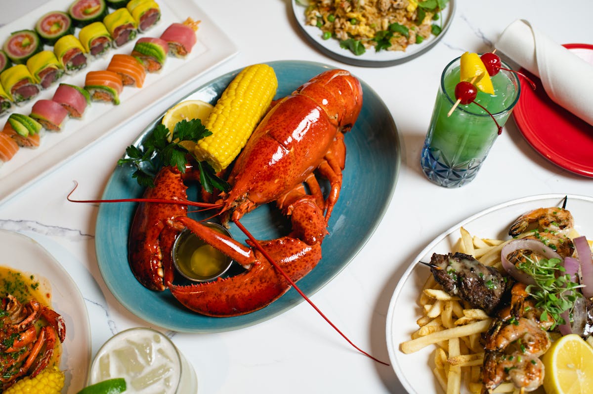 a bunch of food on a plate