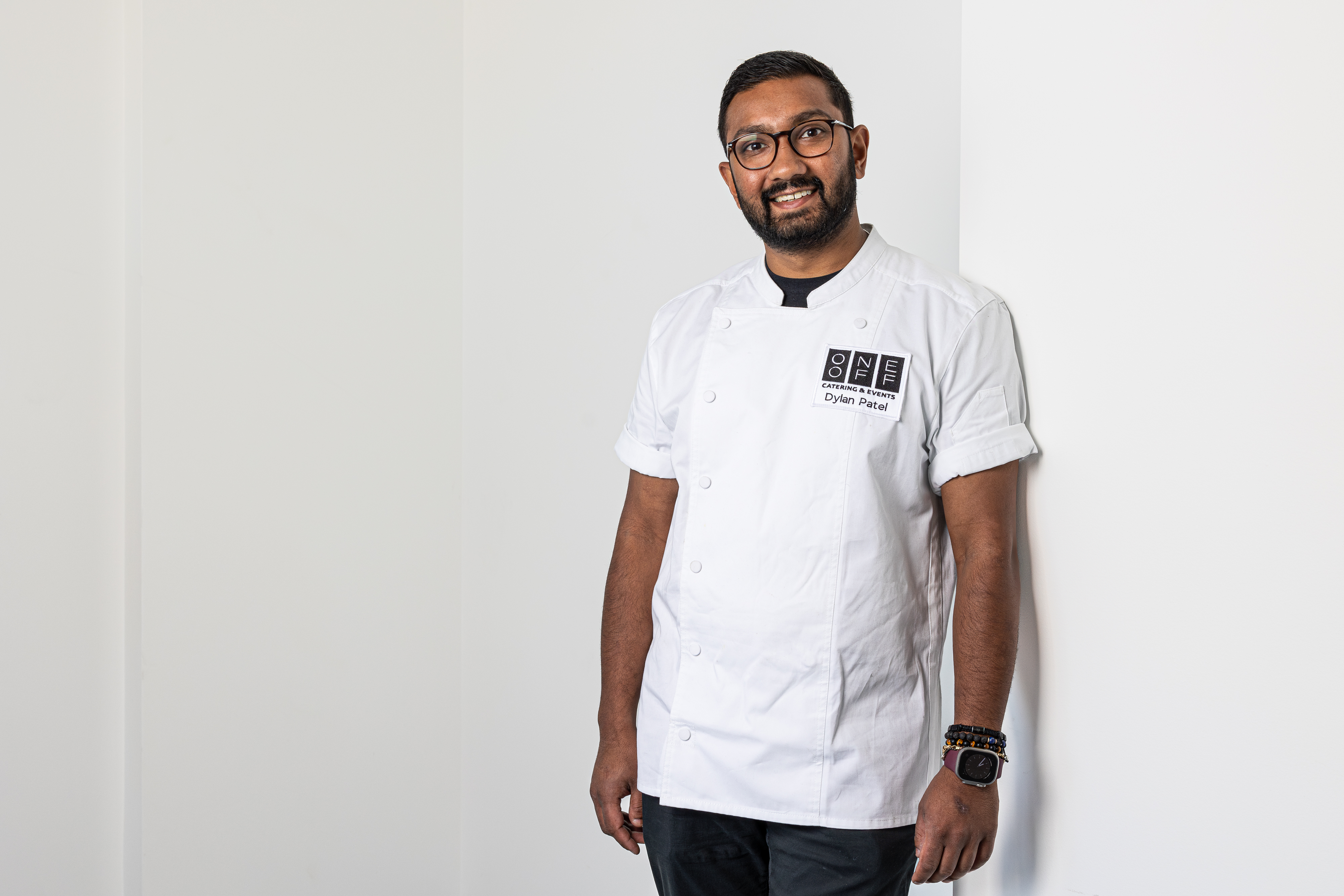 a person standing posing for the camera