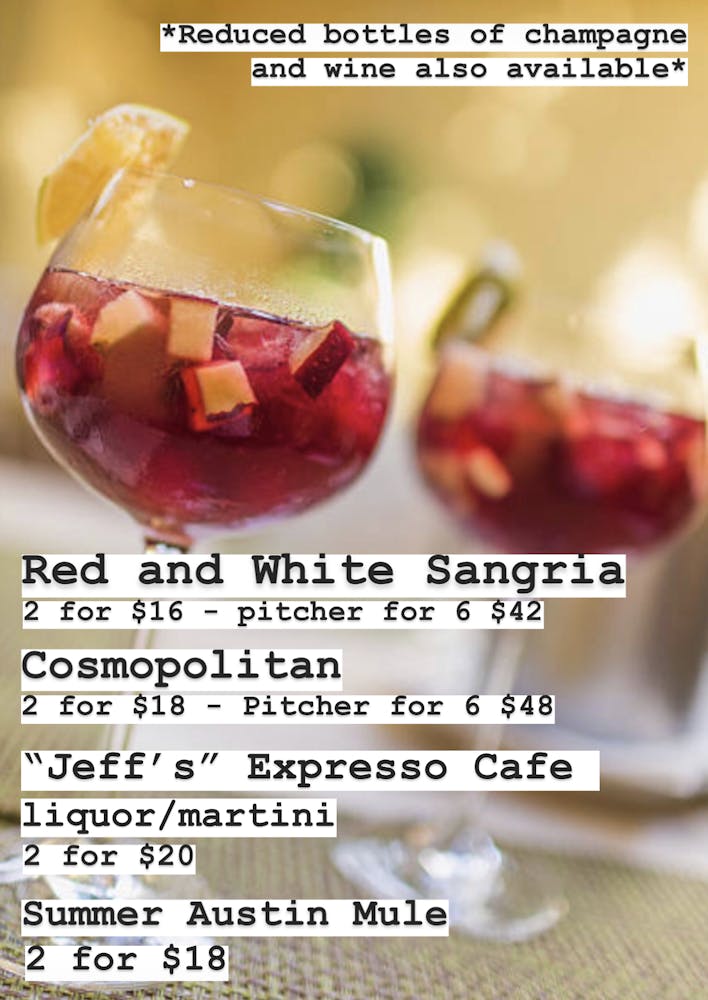 Menus Eccola restaurant in Parsippany, NJ