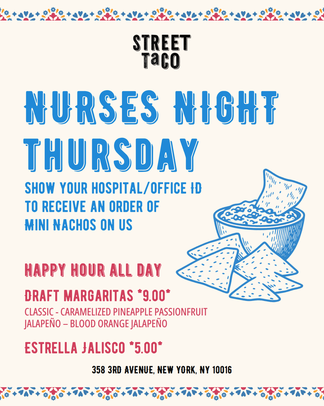 poster for nurses night thursday promotion