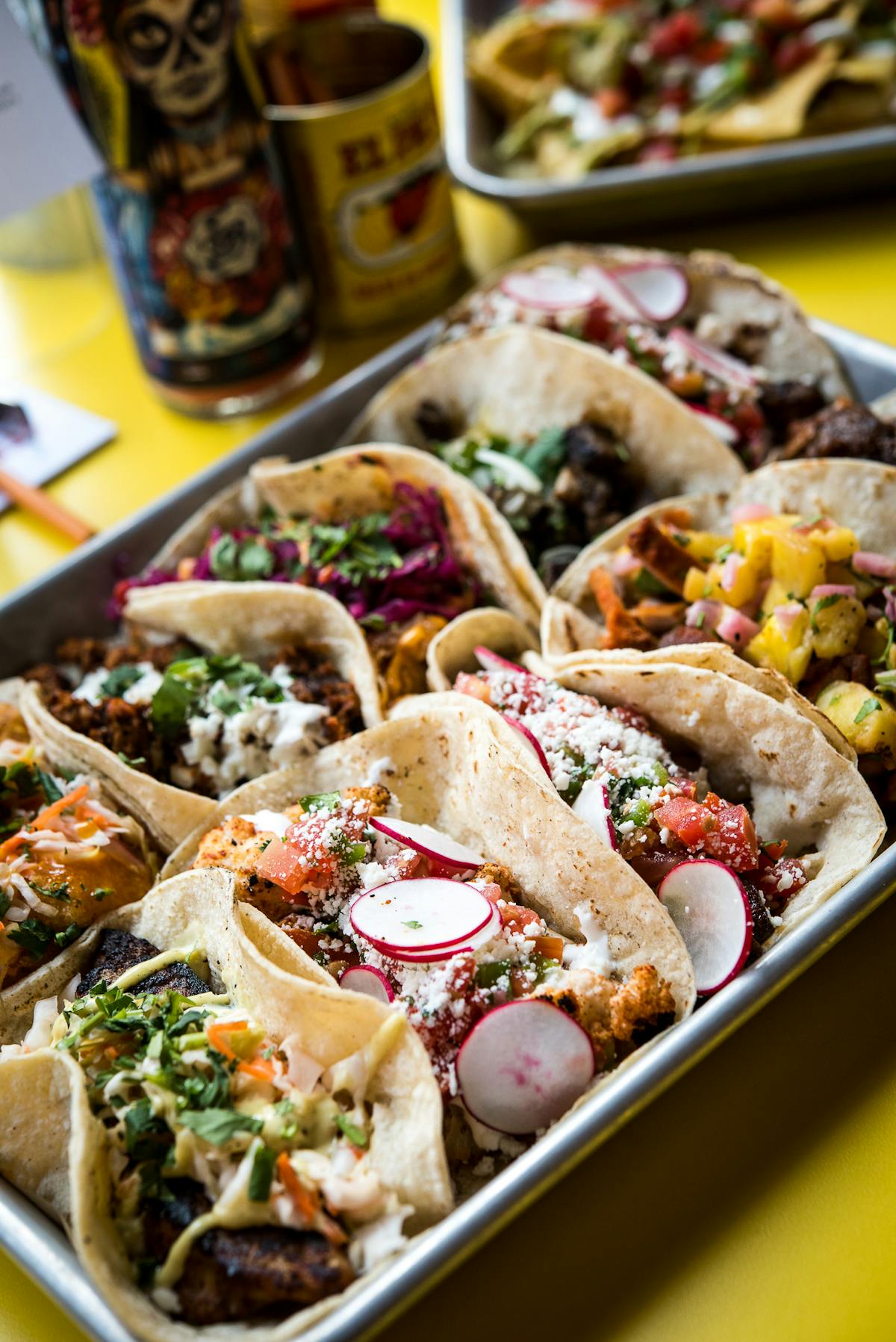 a tray of food