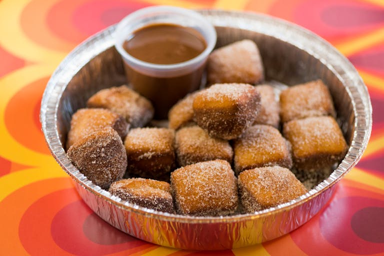 a bowl of food on a table