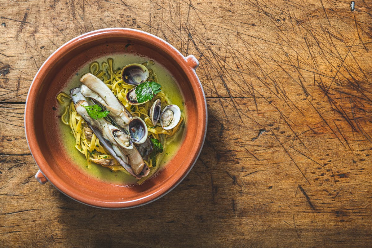 a bowl of food on a plate