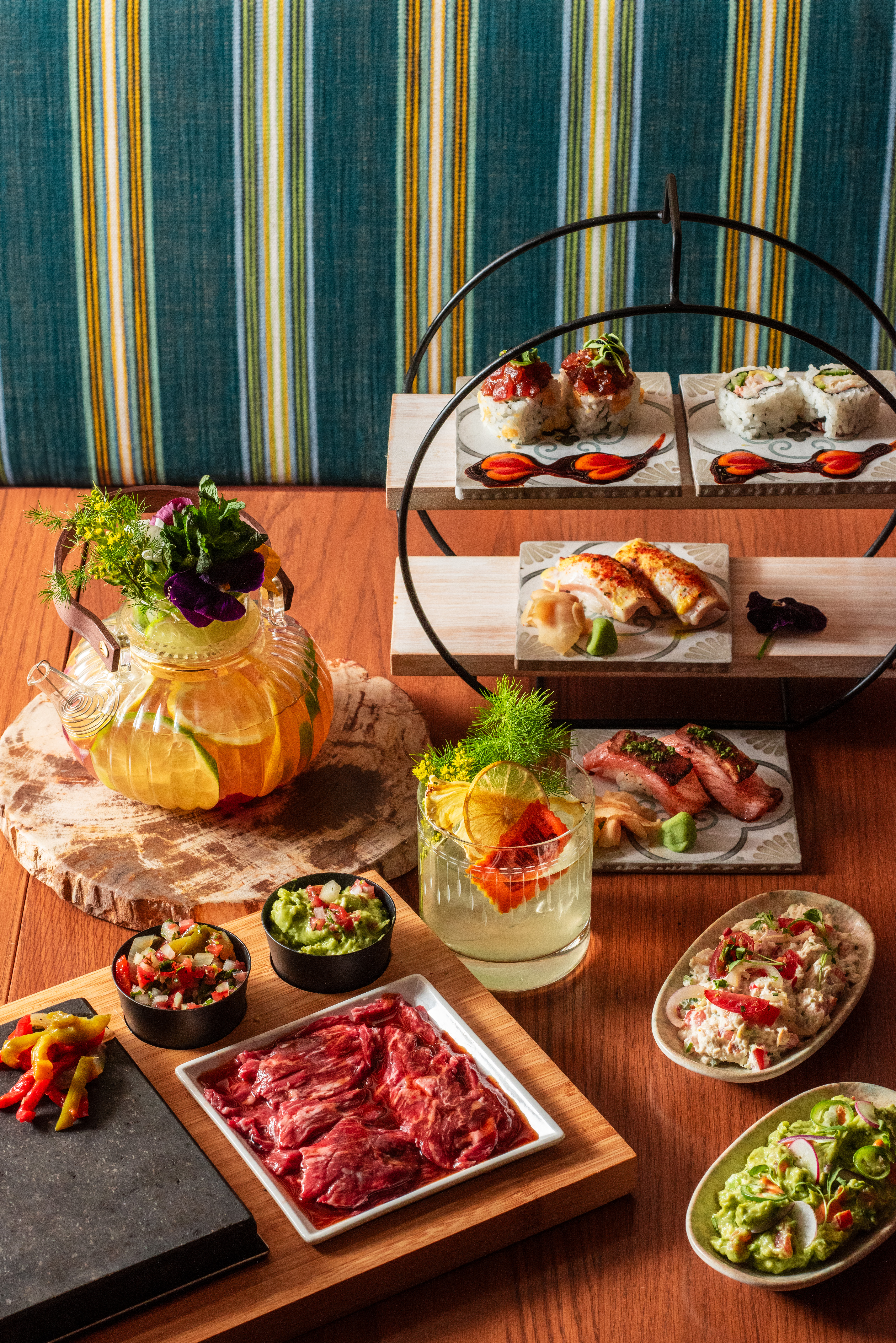 a bunch of food on a table