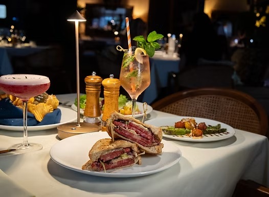 a plate of sandwiches on a table