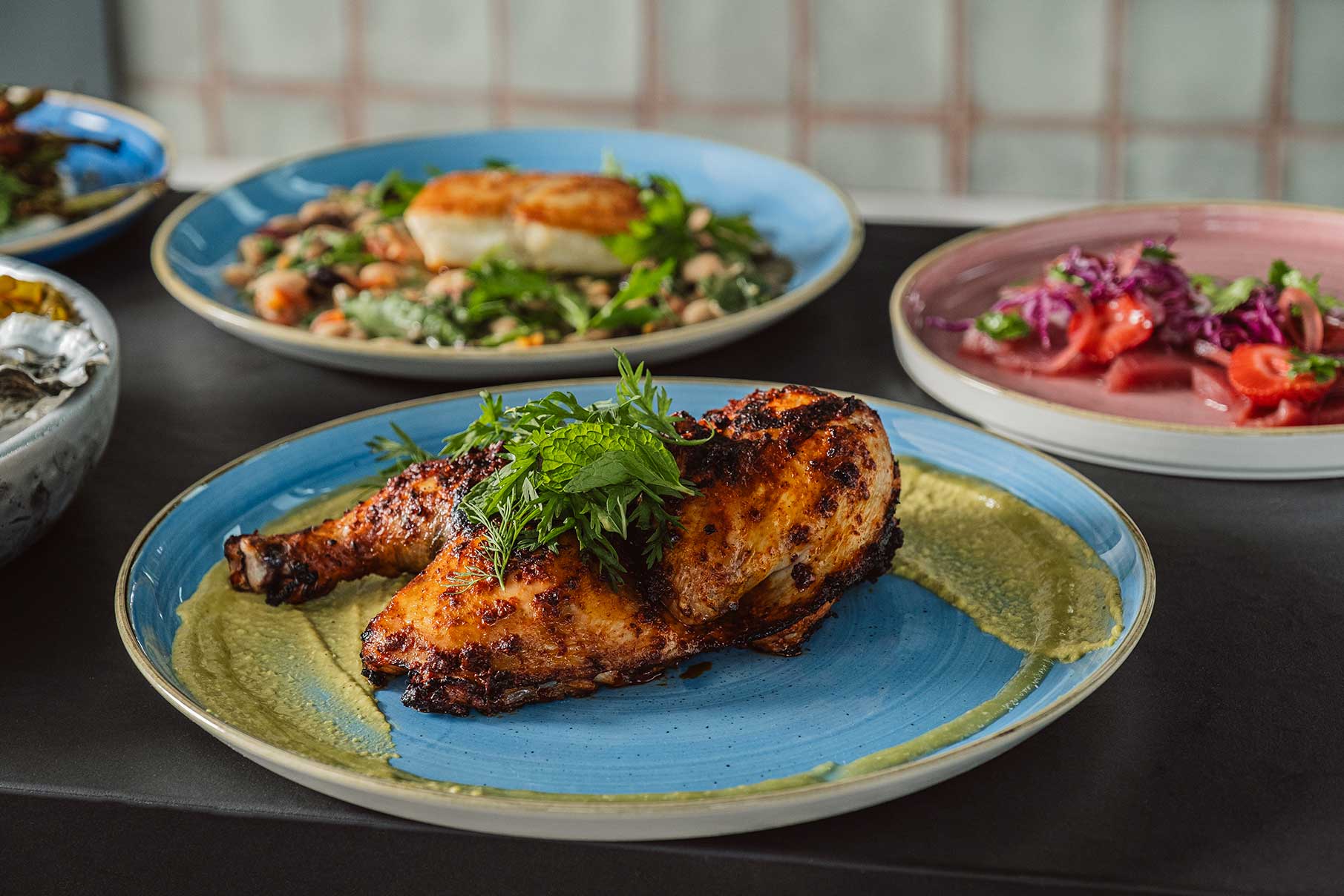 a plate of food on a table