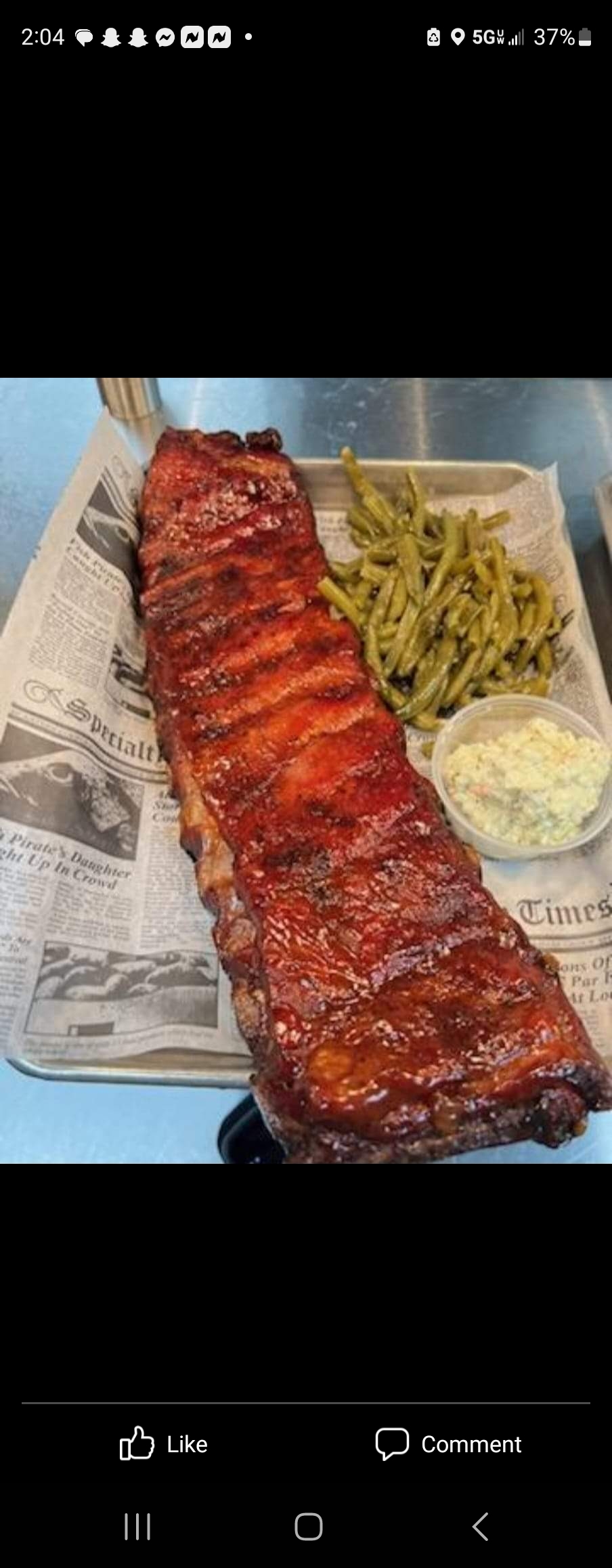 a tray of food