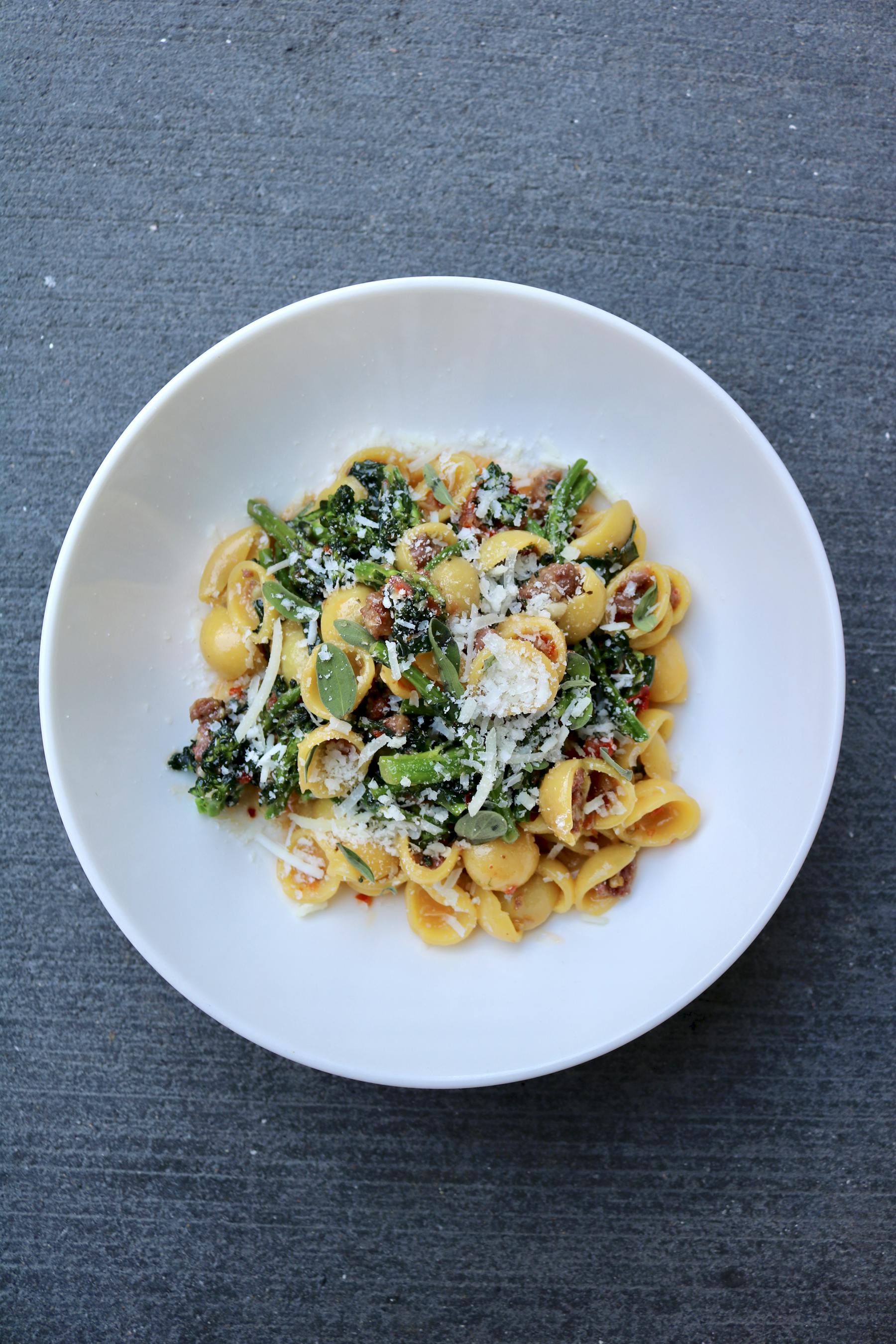 a plate of food with broccoli