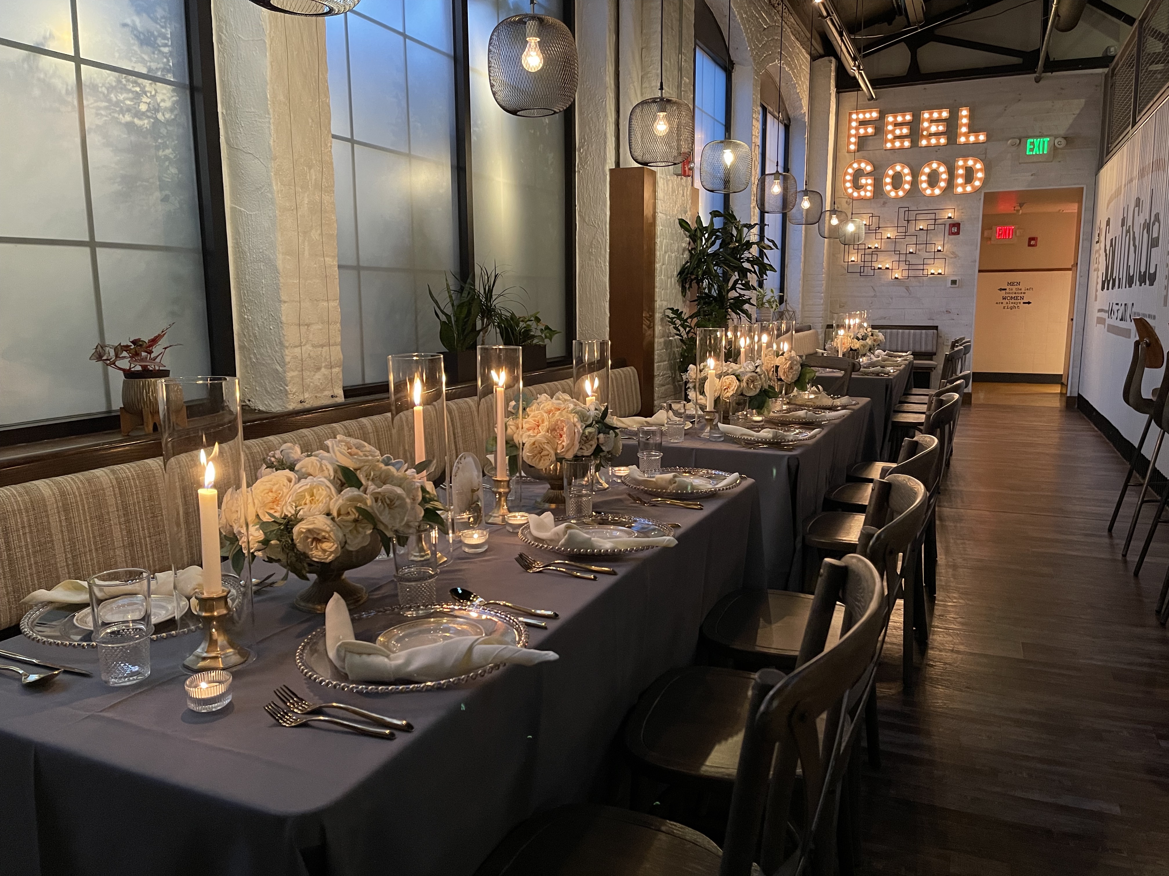 Elegant Dark Table Setting