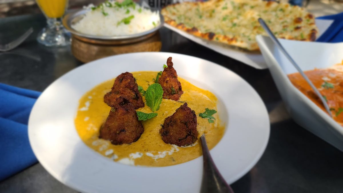 a plate of food on a table
