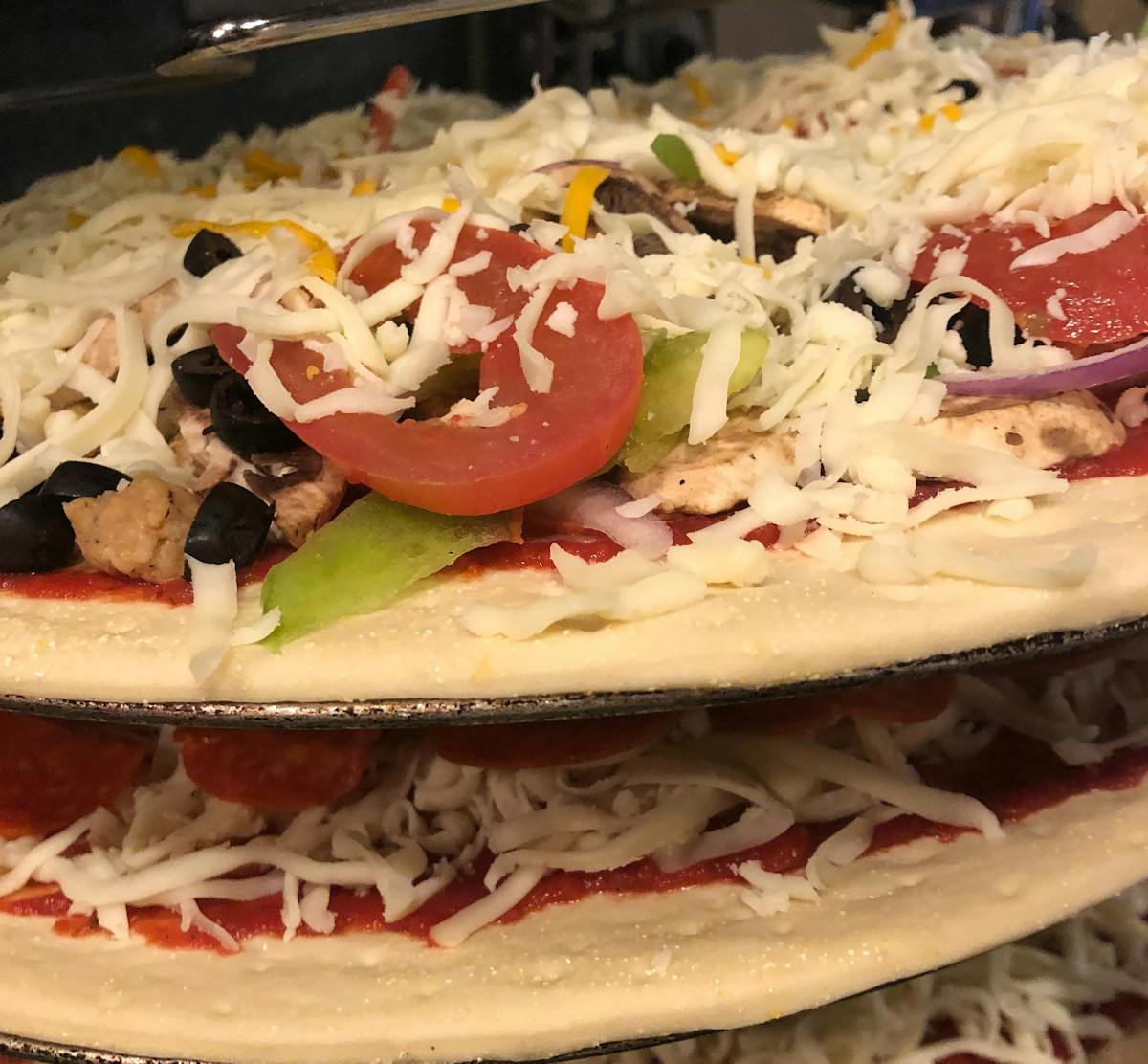 Take and bake pizzas