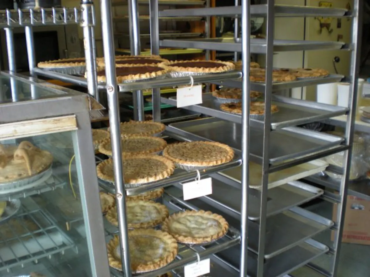 a glass display case