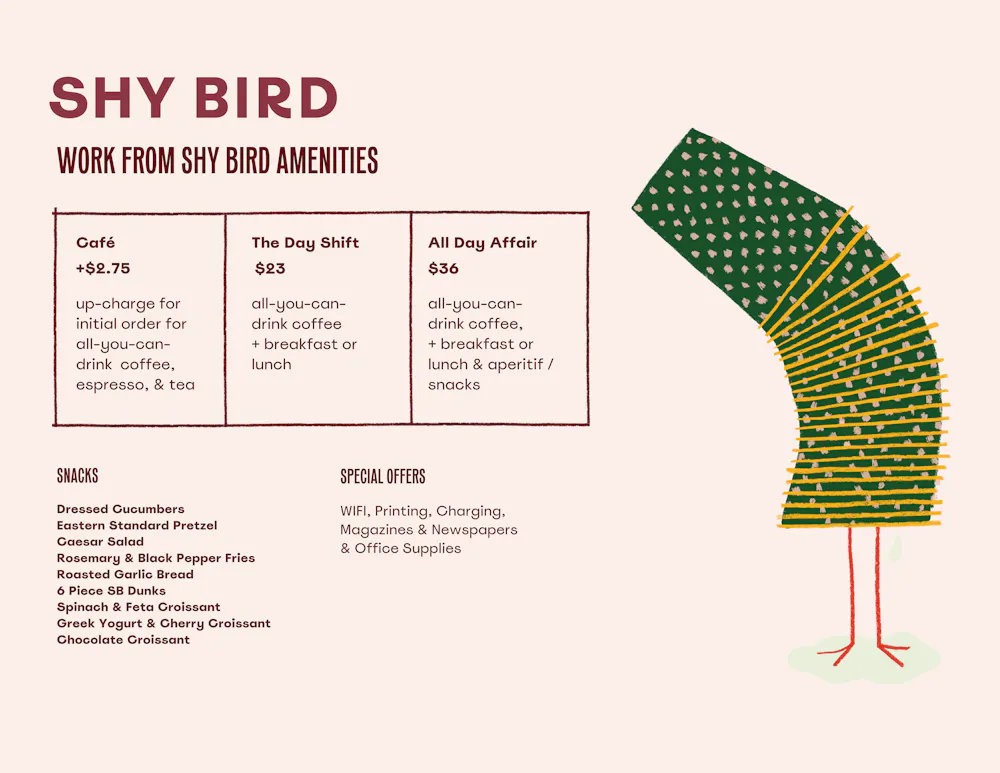 Work from Shy Bird | Shy Bird | American Restaurant in MA