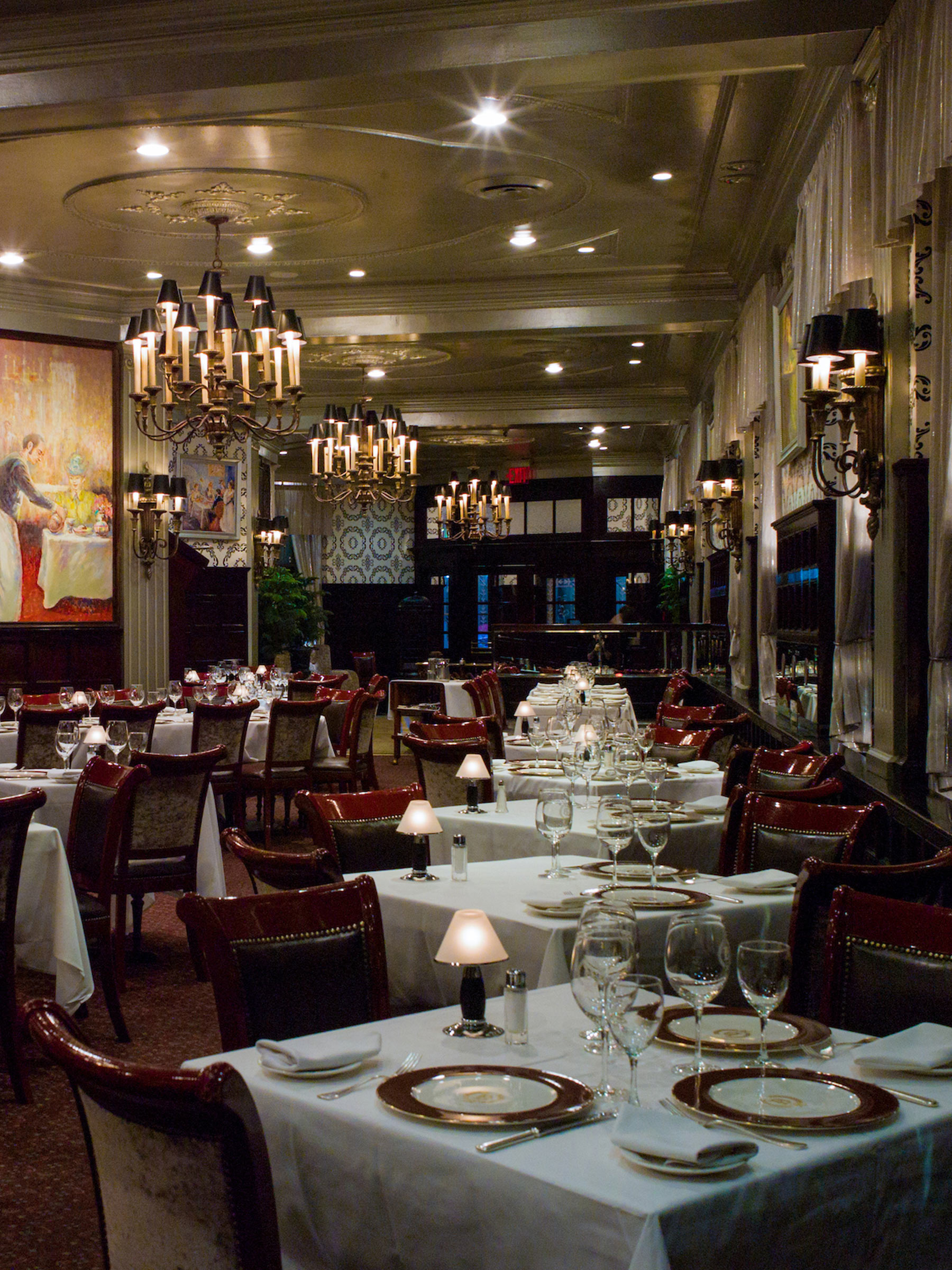 Historic mural room at Delmonico's