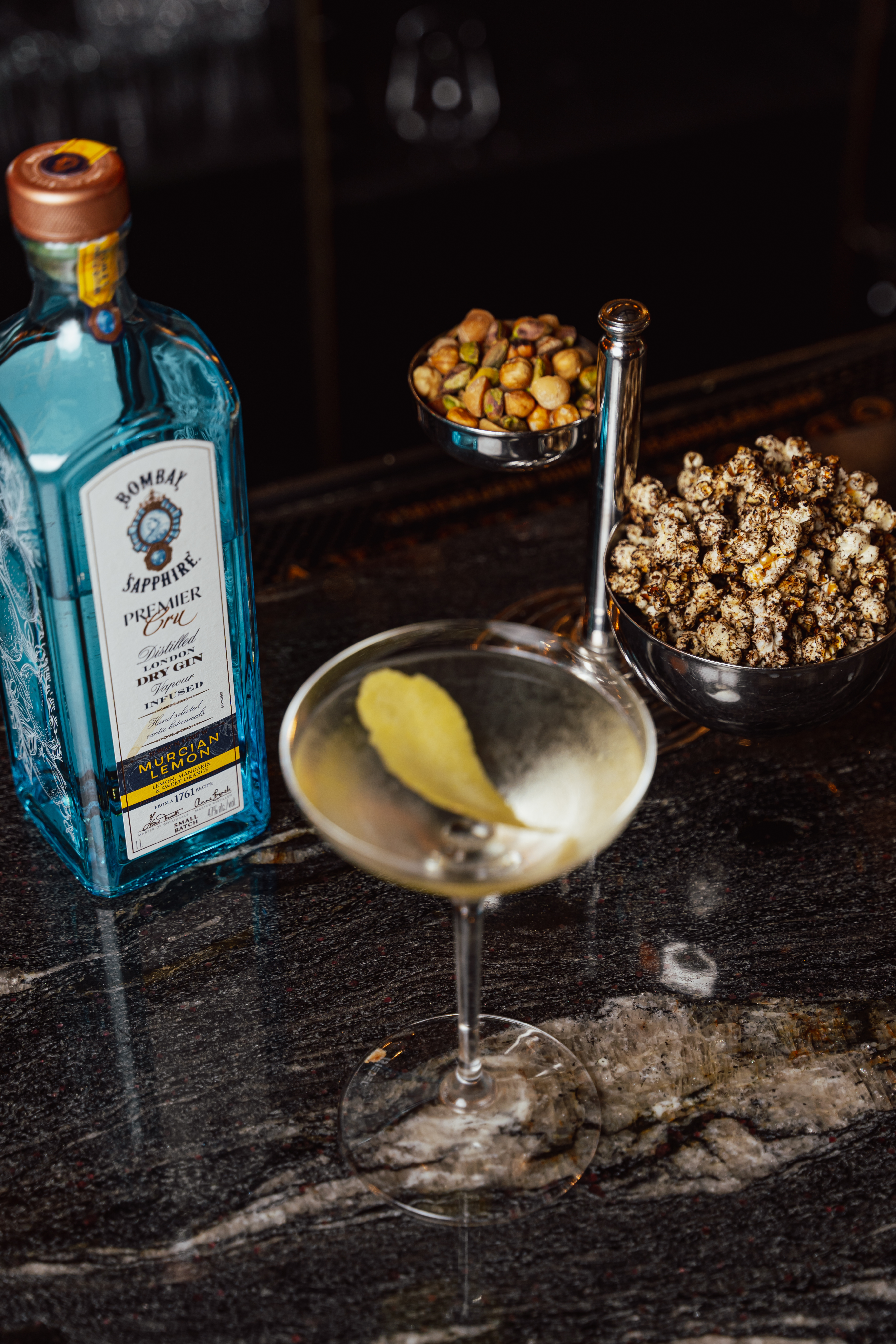 Handcrafted cocktail at the Delmonico's bar