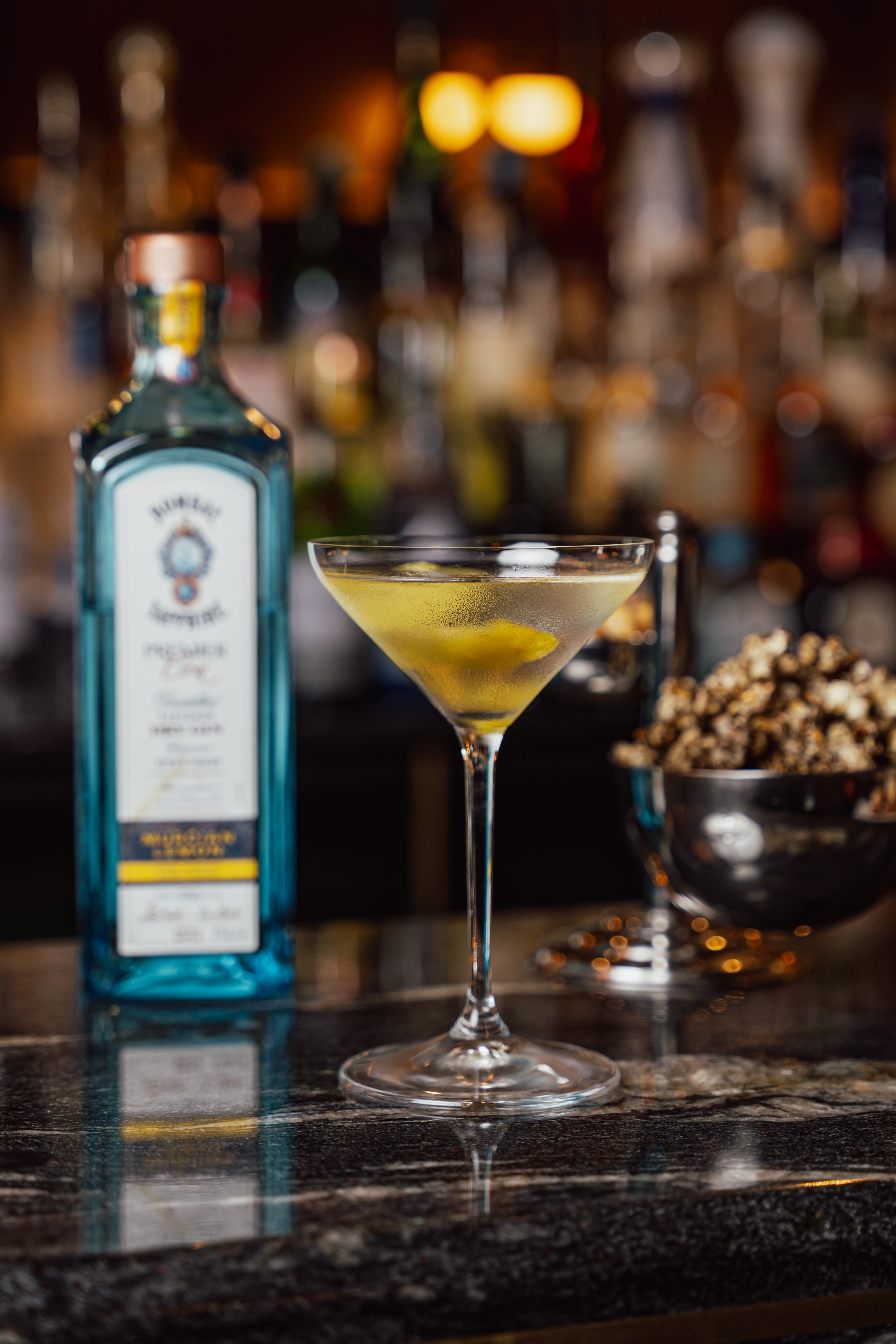 Handcrafted cocktail at the bar