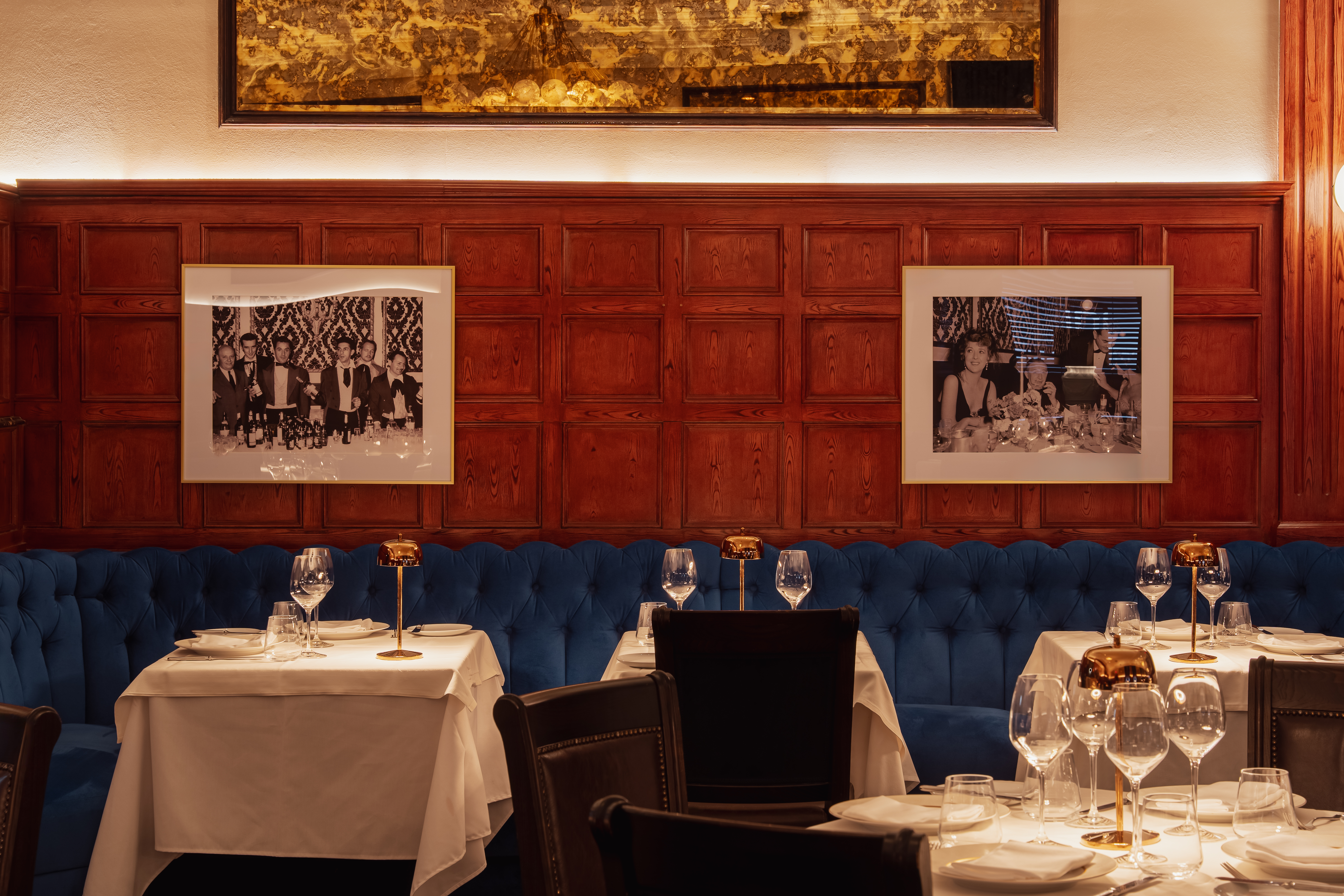 Historic mural in the Delmonico's dining room