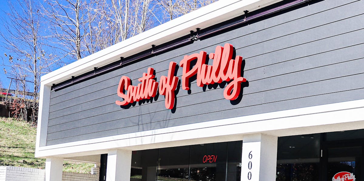 a store front at day