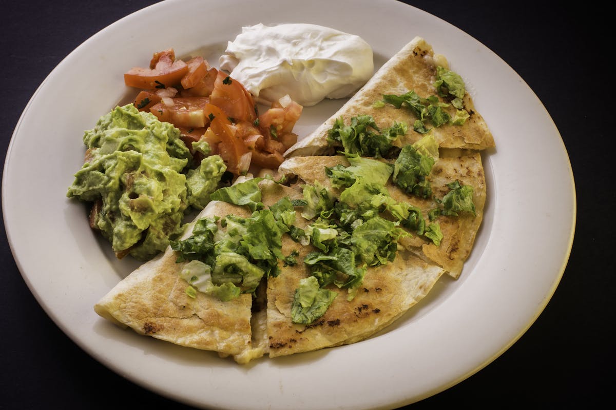 a plate of food with broccoli