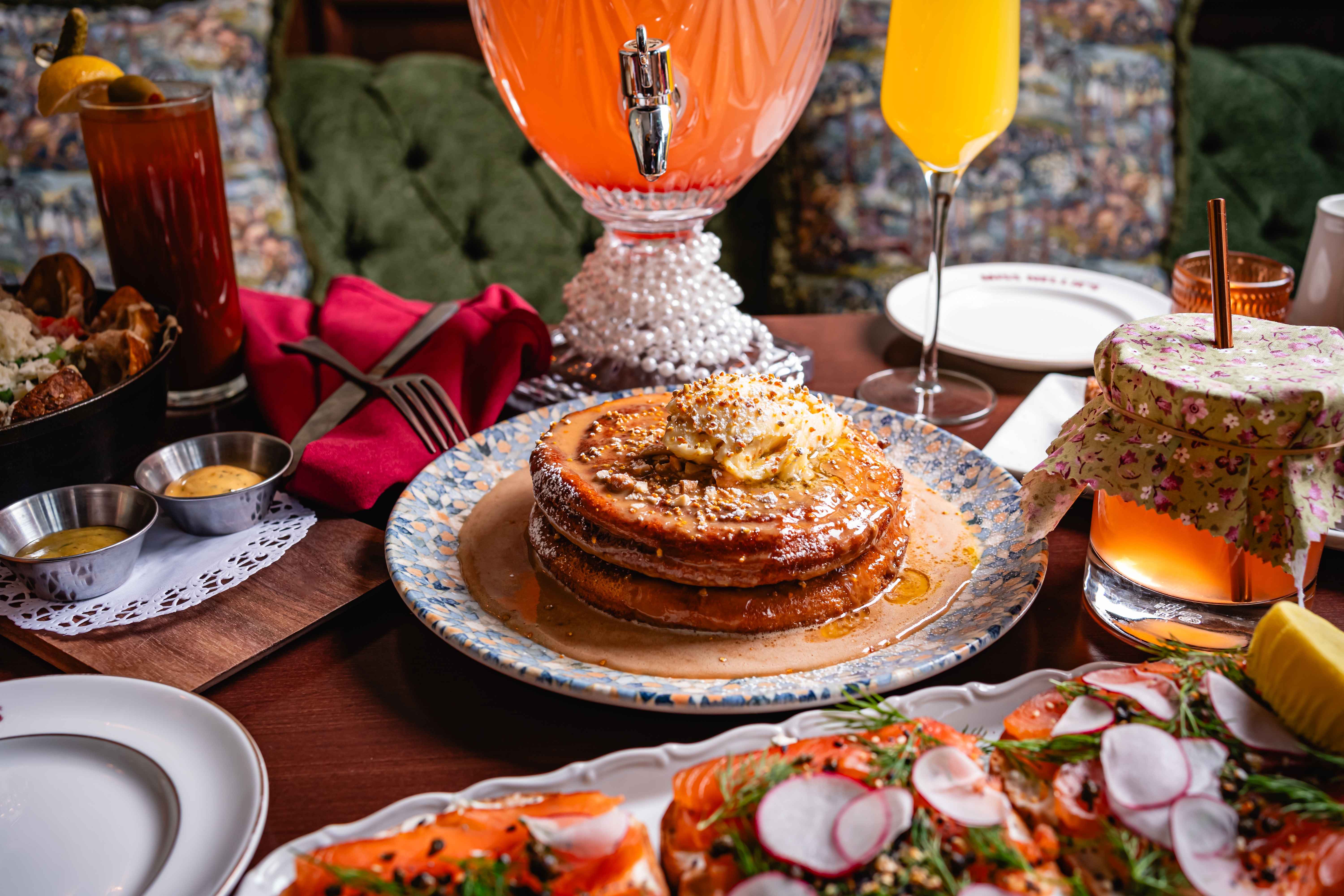 a plate of food on a table