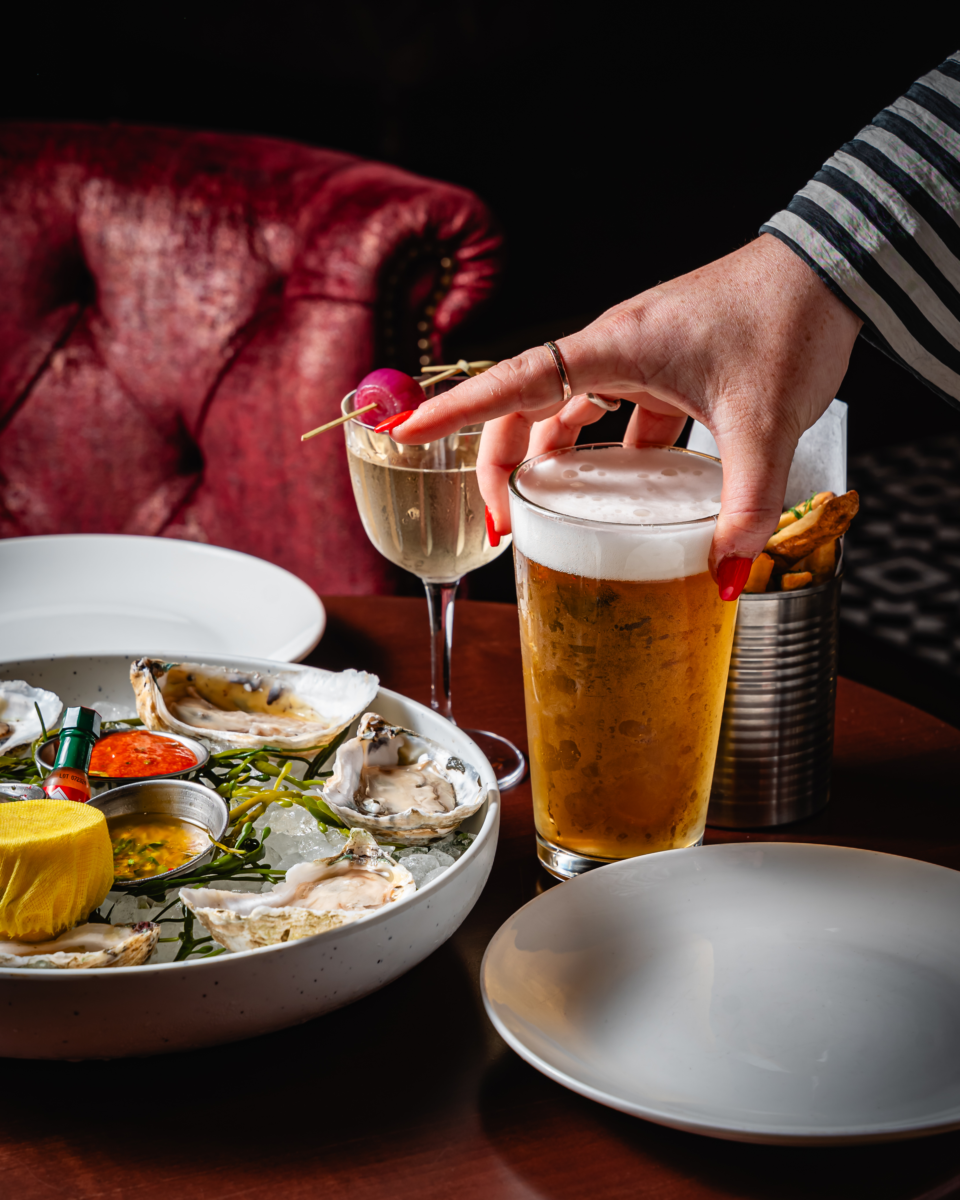 a plate of food on a table