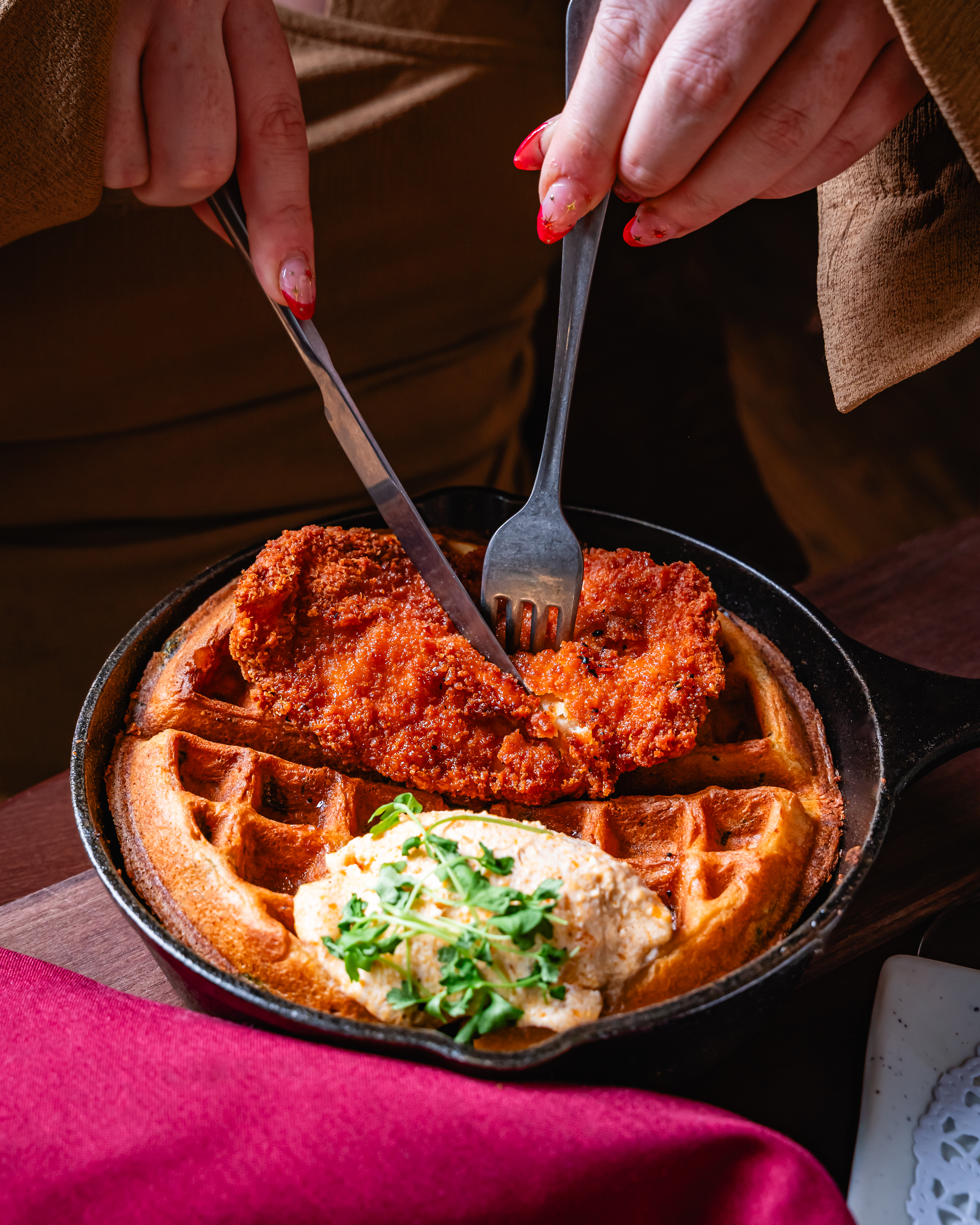a plate of food on a table