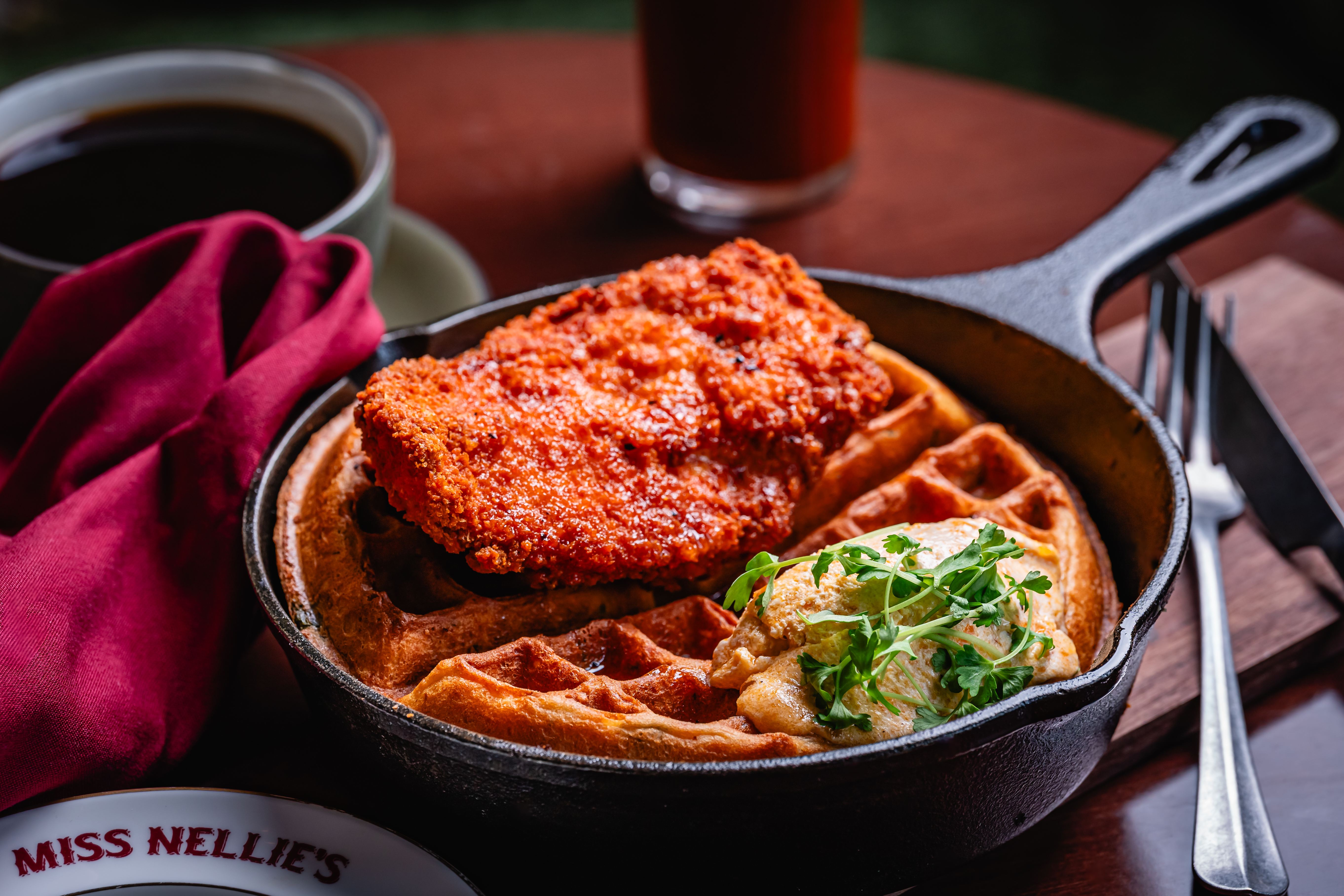 a plate of food on a table