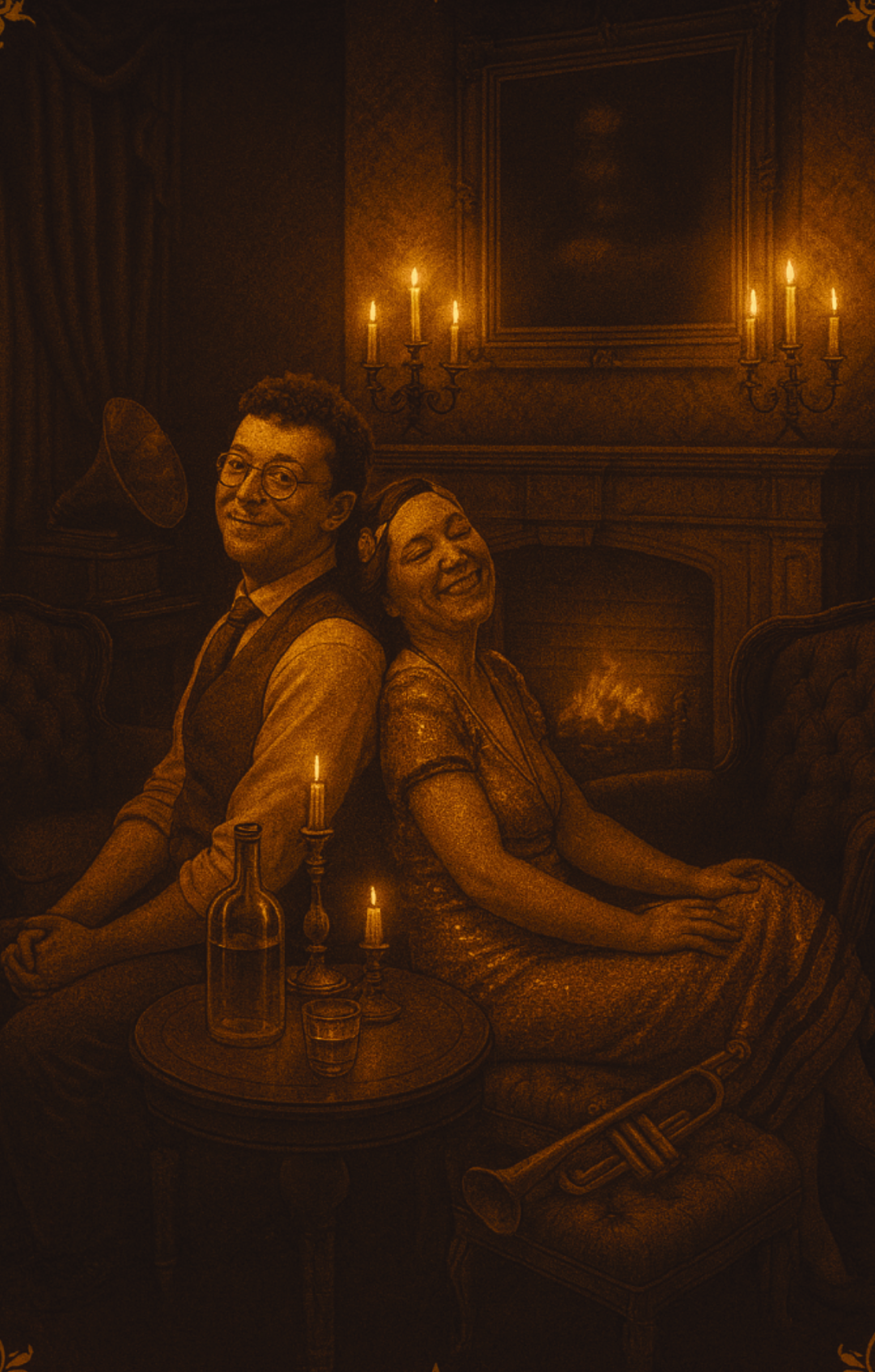 a graphic of a couple