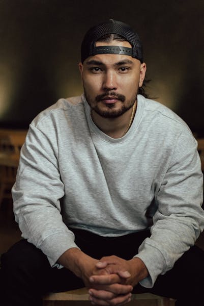 a man looking at the camera