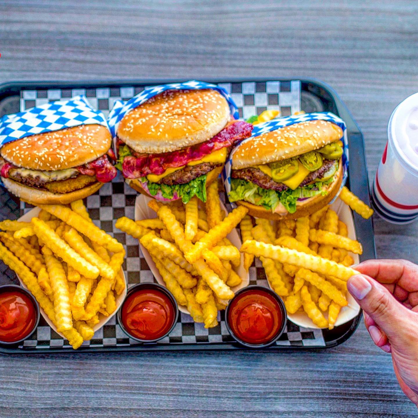 a tray of food on a table