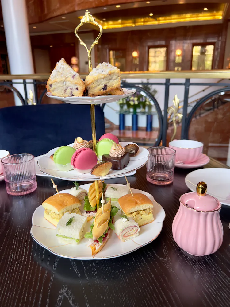 Tea sandwiches and tea pot