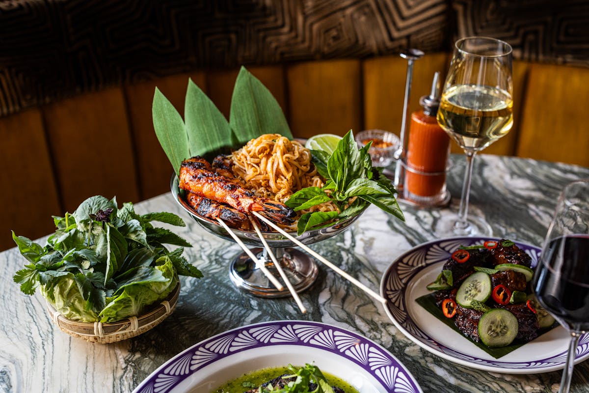 a plate of food on a table
