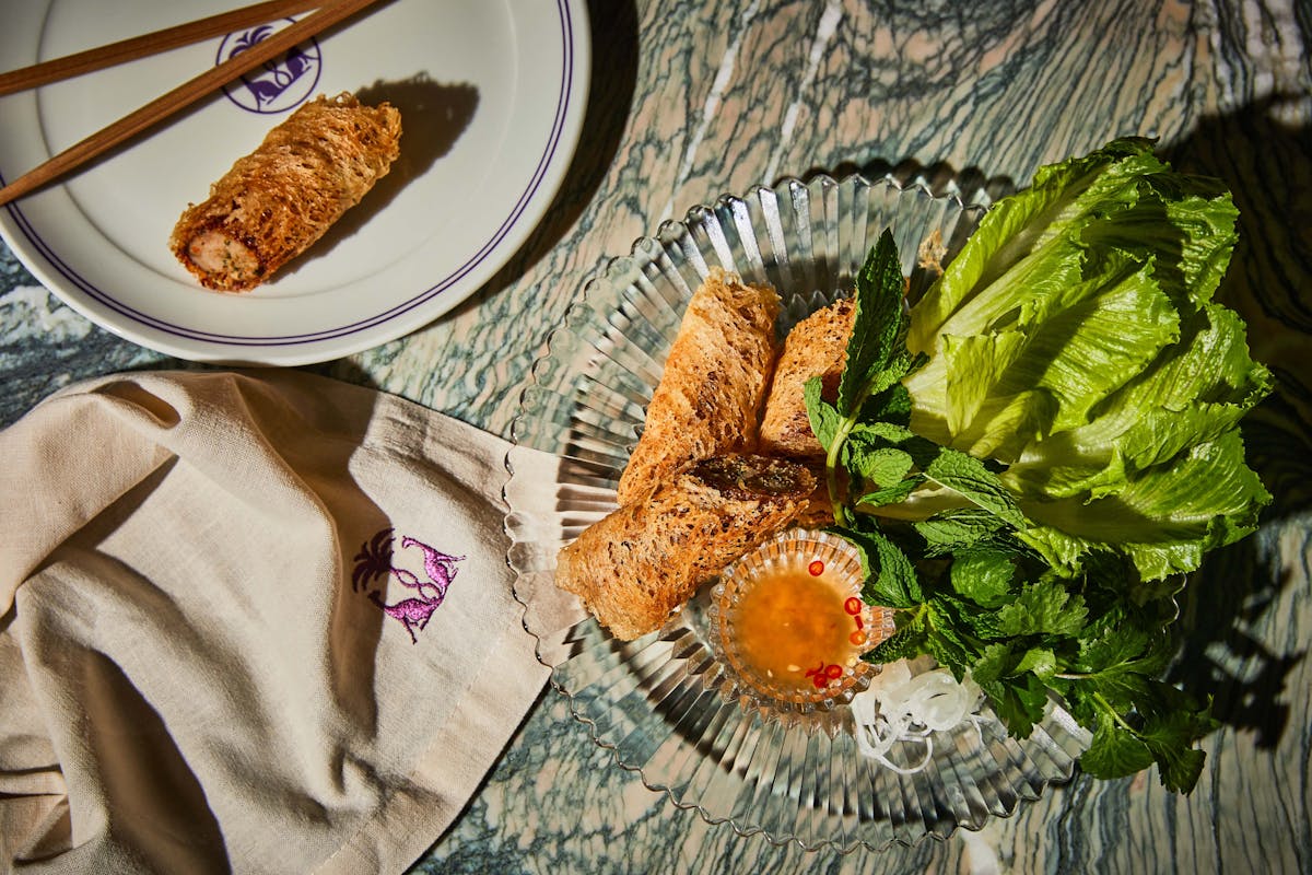 a plate of food on a table
