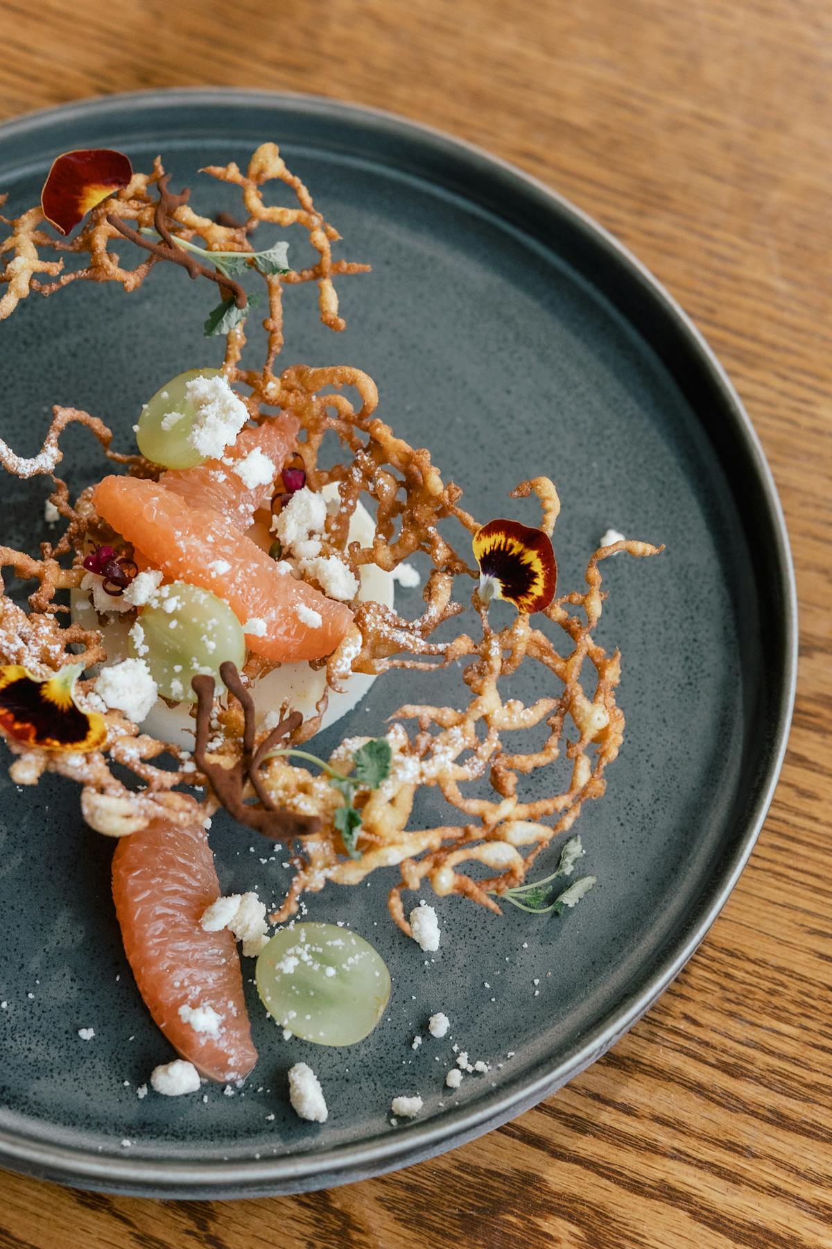 a plate of food on a table