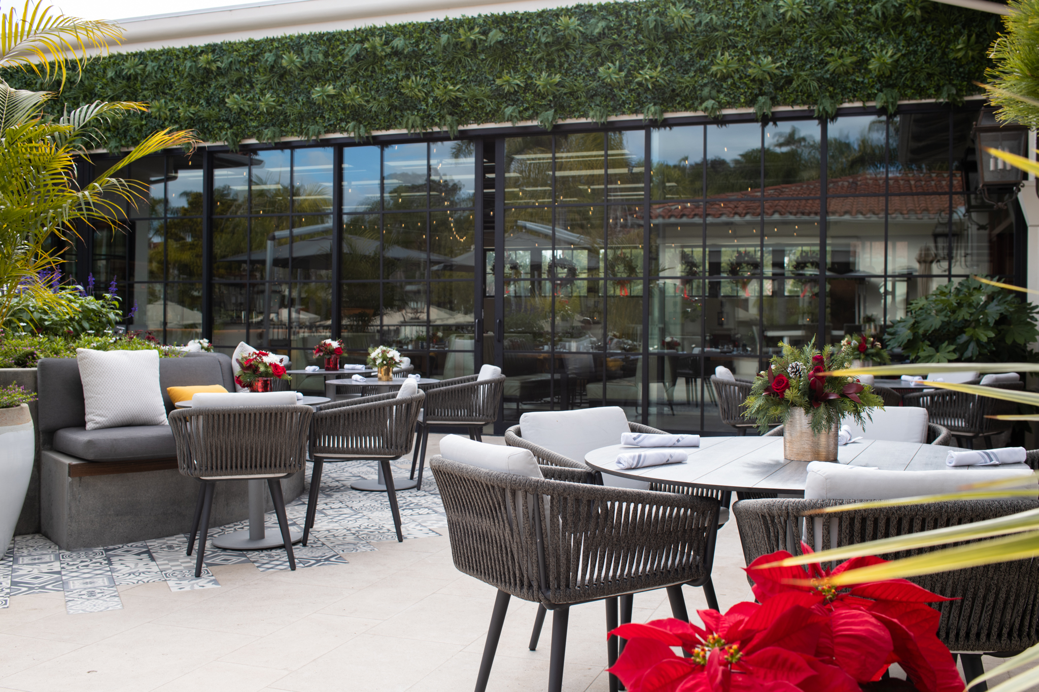 a restaurant in a patio