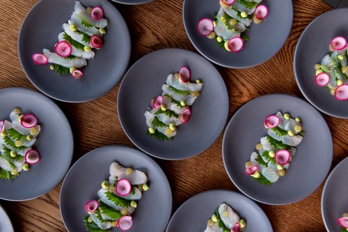 a bunch of fine plates