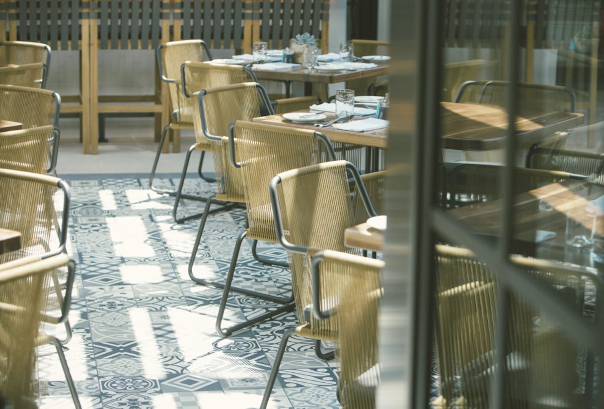 a lively restaurant