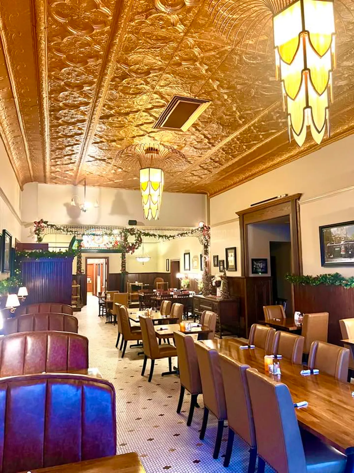 a room filled with furniture and a table