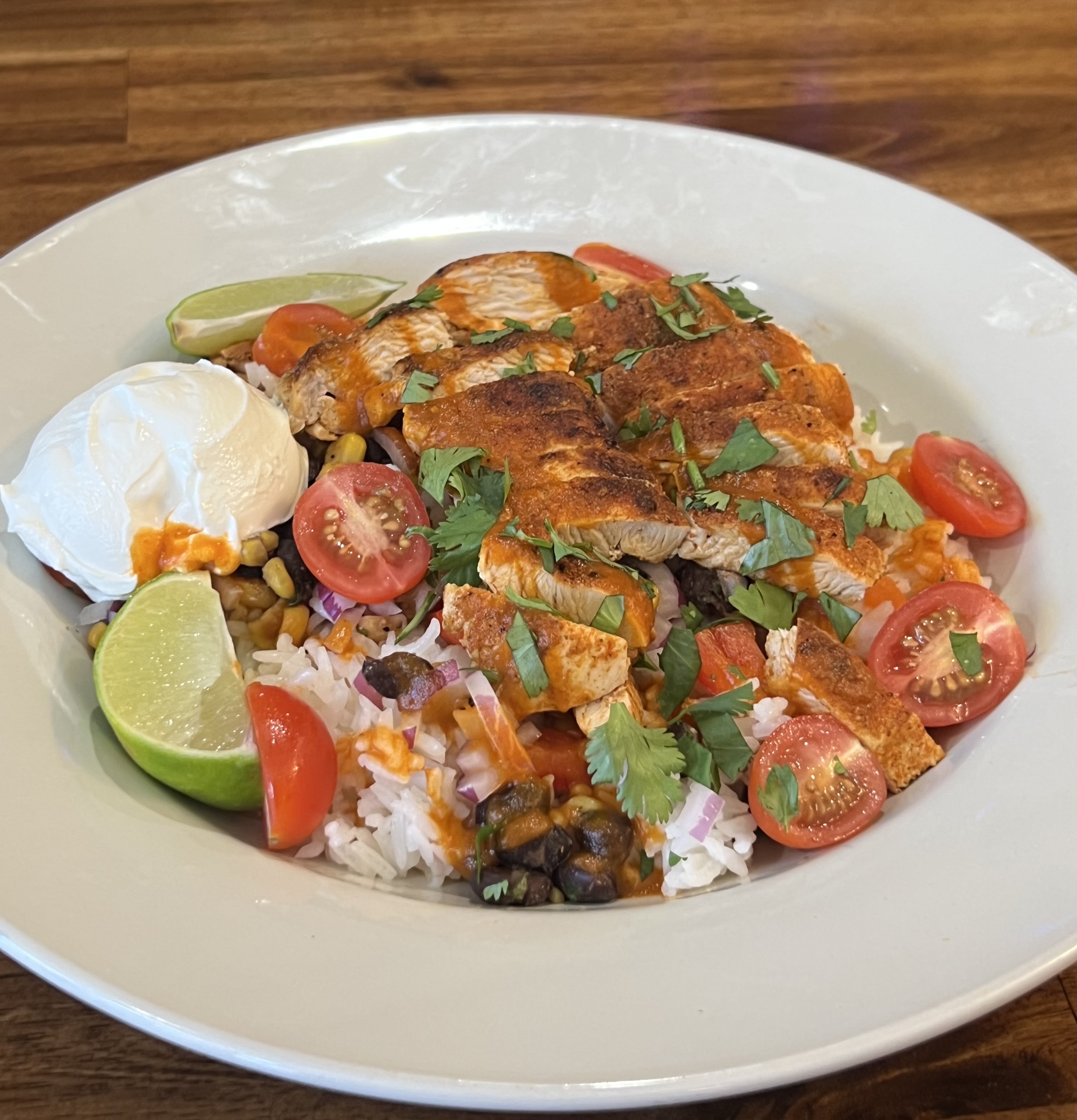 a plate of food on a table